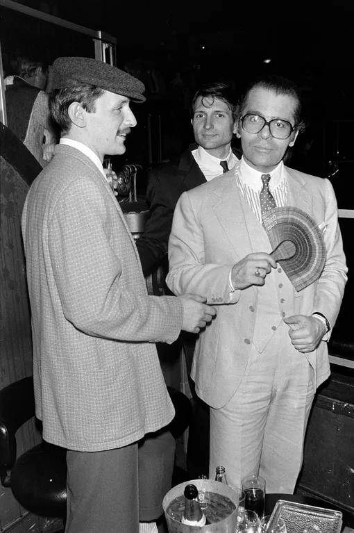 Жак де Башер и Карл Лагерфельд, 1979 год